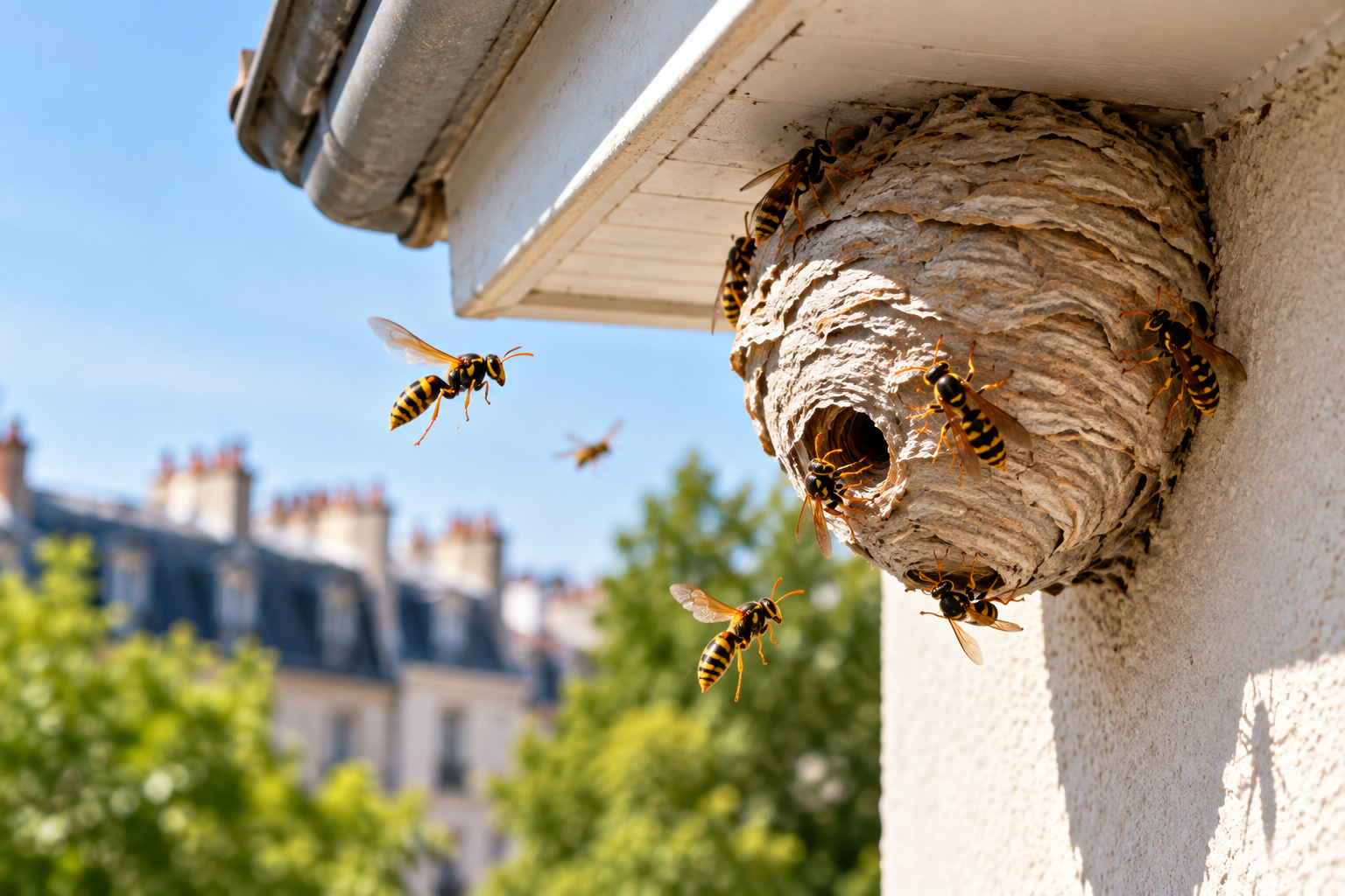 Nid de guêpes ou de frelons : que faire et quand appeler un professionnel ?